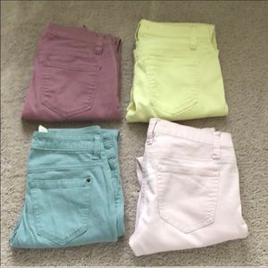 F21 pastel skinny jeans